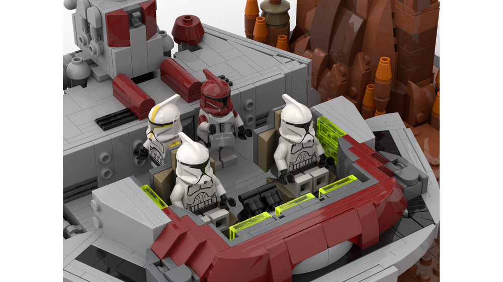 Episode 2 Attack of the Clones Republic Forward Command Center MOC - COMES WITH X5 CLONES!