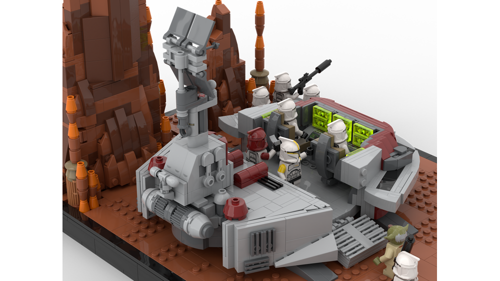Episode 2 Attack of the Clones Republic Forward Command Center MOC - COMES WITH X5 CLONES!