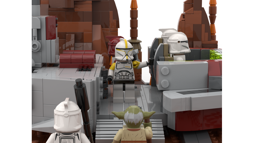 Episode 2 Attack of the Clones Republic Forward Command Center MOC - COMES WITH X5 CLONES!