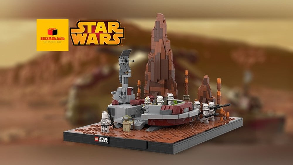 Episode 2 Attack of the Clones Republic Forward Command Center MOC - COMES WITH X5 CLONES!