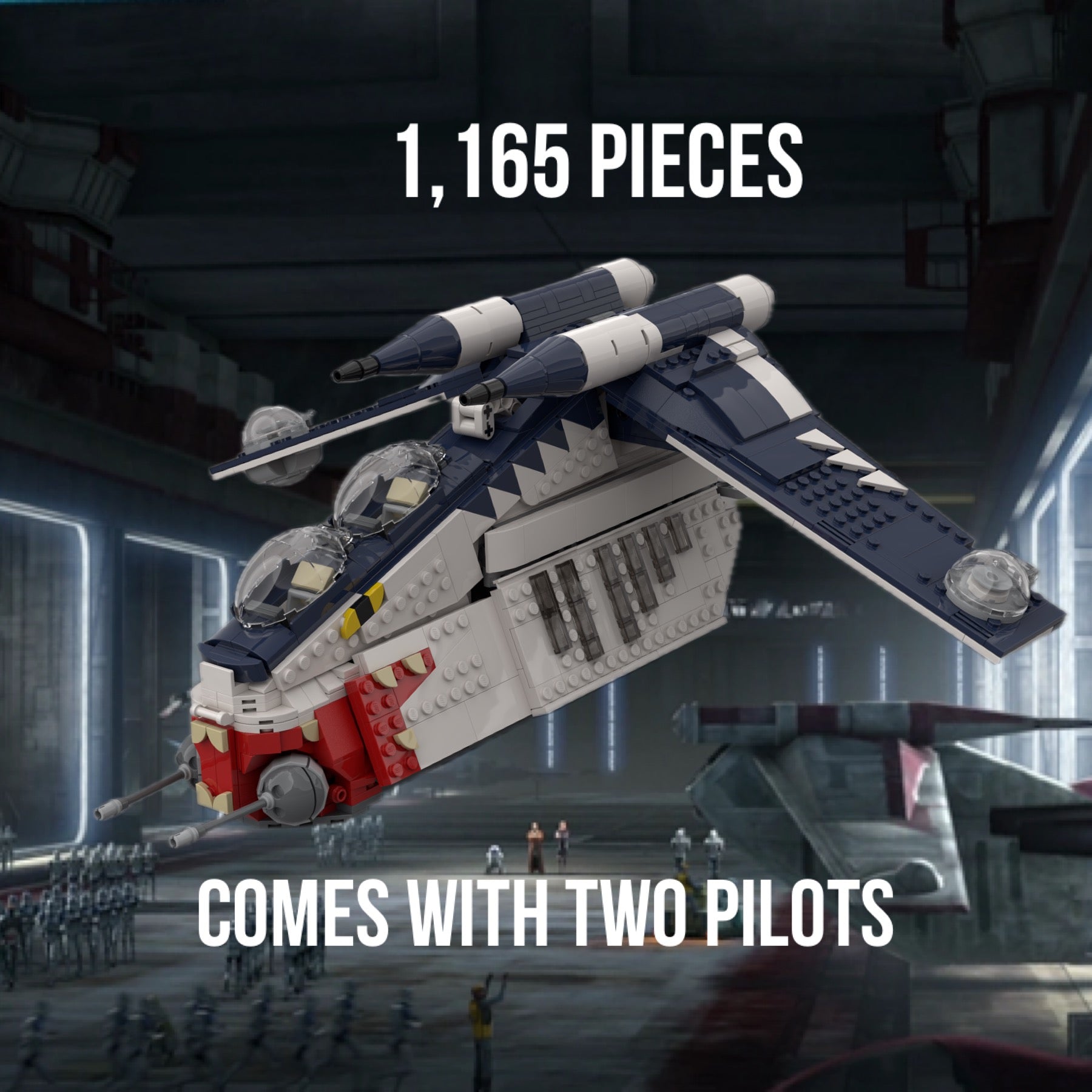 13830: REPUBLIC GUNSHIP (MUUNILINST 10 2023 DARK BLUE)