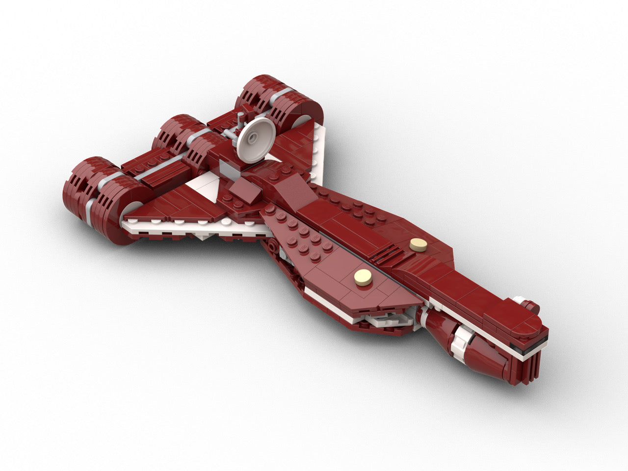 13710: DESK ICON REPUBLIC FRIGATE (DARK RED) COMES WITH STAND!