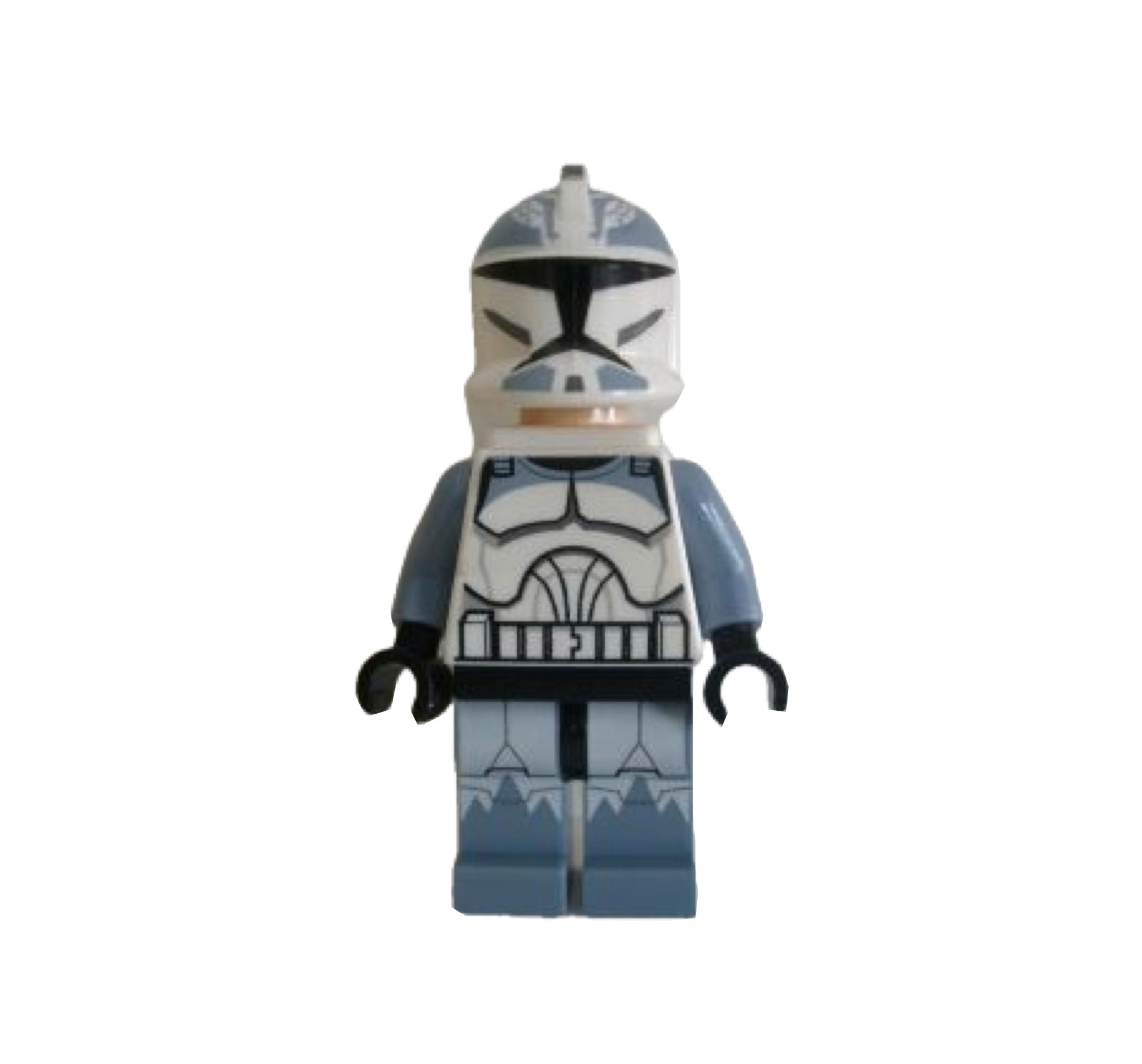 Clone Trooper, 104th Battalion 'Wolfpack' (Phase 1) - Sand Blue Markings, White Jet Pack, Large Eyes Item No: sw0331
