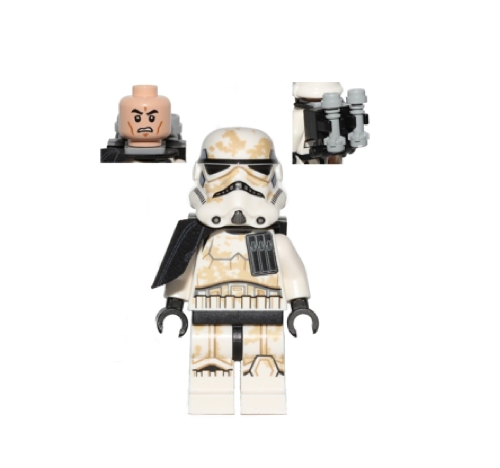 Sandtrooper - Black Pauldron, Ammo Pouch, Dirt Stains, Survival Backpack Item No: sw0548a