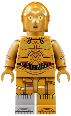 C-3PO - Molded Light Bluish Gray Lower Leg, Printed Arms Item No: sw1209