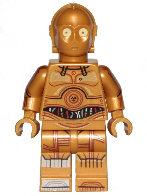 C-3PO - Printed Legs, Toes and Arms, Bright Light Yellow Eyes Item No: sw1201