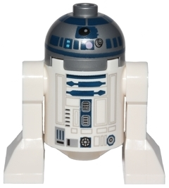 Astromech Droid, R2-D2 - Flat Silver Head, Lavender Dots and Small Receptor Item No: sw0527a