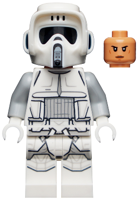 Imperial Scout Trooper, Hoth - Female, Dual Molded Helmet, Nougat Head, Smirk Item No: sw1182