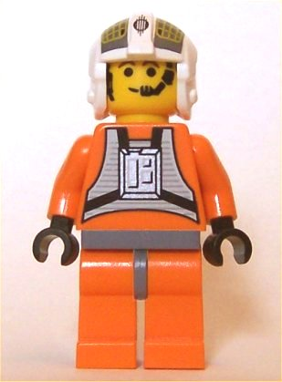 Rebel Pilot Y-wing (Jon 'Dutch' Vander, Gold Leader) - Yellow Head, Dark Bluish Gray Hips Item No: sw0033a
