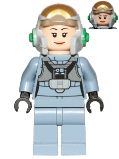Rebel Pilot A-wing (Open Helmet, Sand Blue Jumpsuit, Female) Item No: sw0743