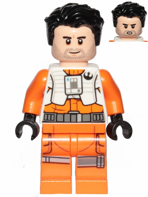 Poe Dameron (Pilot Jumpsuit without Belts and Pipe, Hair) Item No: sw1019