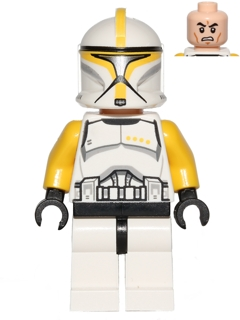 Clone Trooper Commander (Phase 1) - Yellow Arms, Scowl Item No: sw0481