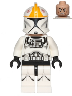 Clone Trooper Pilot (Phase 1) - Bright Light Orange Markings, Printed Legs, Scowl Item No: sw0609