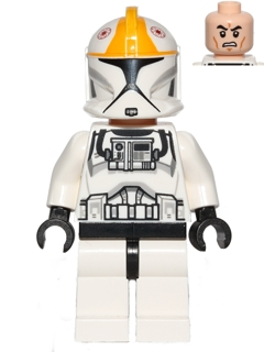 Clone Trooper Pilot (Phase 1) - Bright Light Orange Markings, Scowl Item No: sw0491