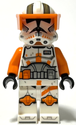 Clone Trooper Commander Cody, 212th Attack Battalion (Phase 2) - Orange Visor, Nougat Head, Helmet with Holes, Printed Legs Item No: sw1233