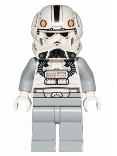 Clone Trooper V-wing Pilot (Phase 2) - Light Bluish Gray Arms and Legs, White Head Item No: sw0525