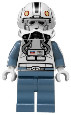 Clone Trooper V-wing Pilot (Phase 2) - Sand Blue Arms and Legs, White Head Item No: sw0281