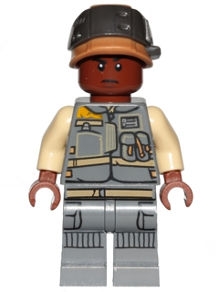Rebel Trooper - Reddish Brown Head, Helmet with Pearl Dark Gray Band (Corporal Tonc) Item No: sw0806