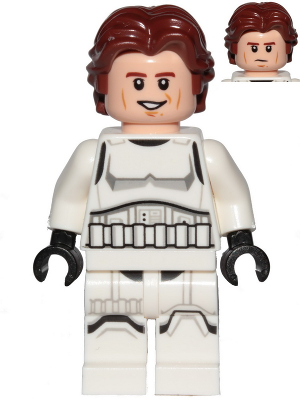 Han Solo - Stormtrooper Outfit, Printed Legs, Shoulder Belts, Open Mouth Smile / Determined Item No: sw1204