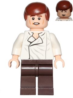 Han Solo - White Shirt with Wrinkles on Front, Dark Brown Legs, Smooth Hair Item No: sw0714