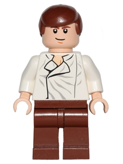 Han Solo - White Shirt with Wrinkles on Front, Reddish Brown Legs, Lopsided Grin Item No: sw0278