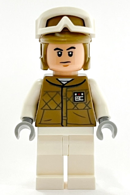 Hoth Rebel Trooper Dark Tan Uniform and Helmet, White Legs Item No: sw1187