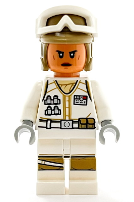 Hoth Rebel Trooper White Uniform, Dark Tan Helmet, Female Item No: sw1188
