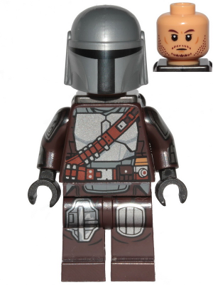 The Mandalorian / Din Djarin / 'Mando' - Silver Beskar Armor, Jet Pack, Printed Head Item No: sw1212