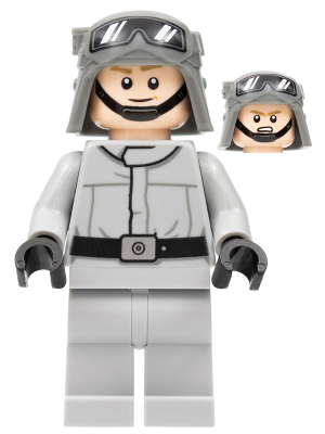 Imperial AT-ST Driver - Helmet with Molded Goggles, Light Bluish Gray Jumpsuit, Plain Legs Item No: sw1217