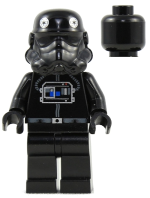 Imperial TIE Fighter / Interceptor Pilot - Black Head Item No: sw0035b