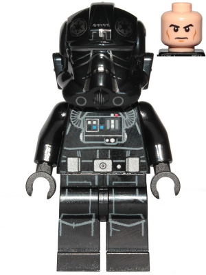 Imperial TIE Fighter Pilot - Light Nougat Head, Frown Item No: sw1138