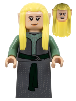Lor120 Rivendell Elf - Female, Dark Bluish Gray Robe