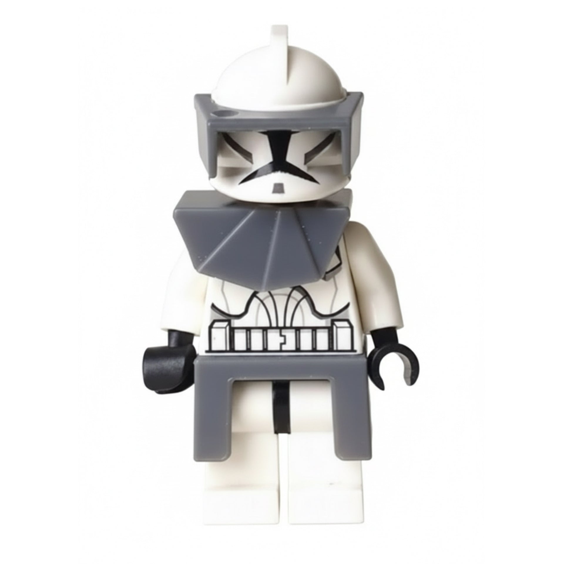 Clone Trooper (Phase 1) - Dark Bluish Gray Visor, Pauldron, and Kama, Large Eyes Item No: sw0203