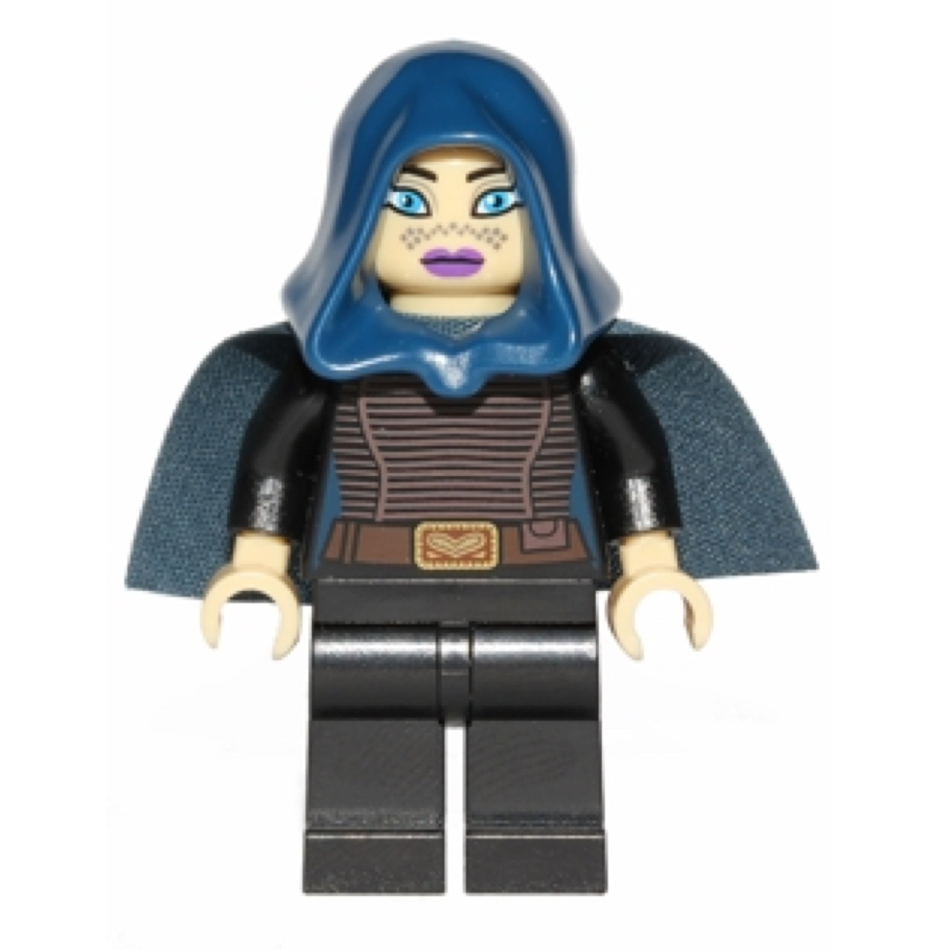 Barriss Offee - Dark Blue Cape and Hood, Black Legs Item No: sw0379