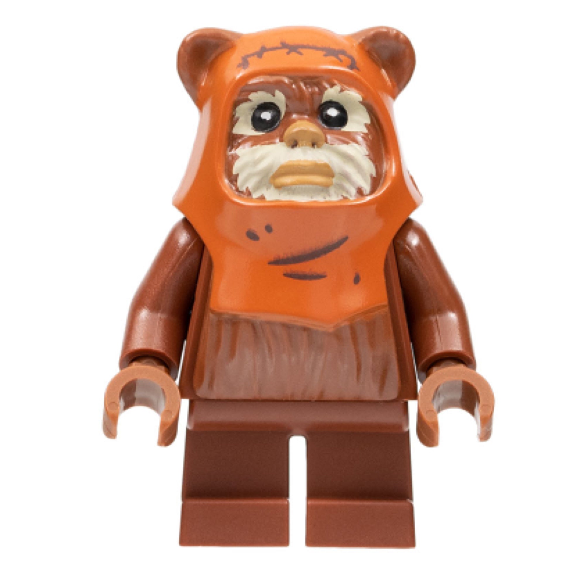 Wicket (Ewok), Printed Dark Orange Hood with Wrinkles Item No: sw1218