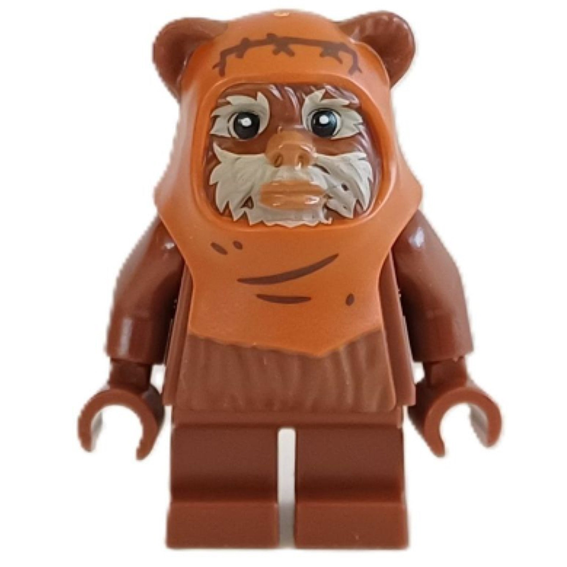 Wicket (Ewok), Molded Dark Orange Hood with Wrinkles Item No: sw1435