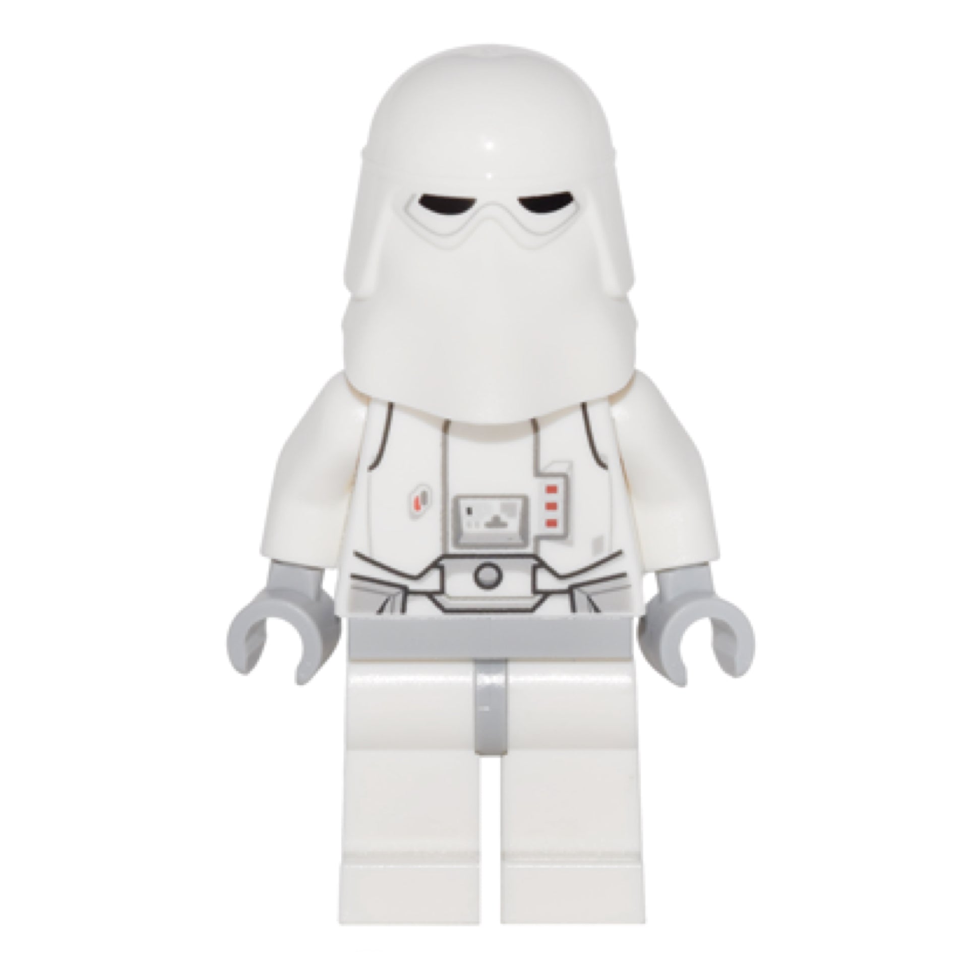 Snowtrooper, Light Bluish Gray Hips, Light Bluish Gray Hands - Backpack attached to Neck Bracket with Plate, Modified w/ Clip Ring Item No: sw0764