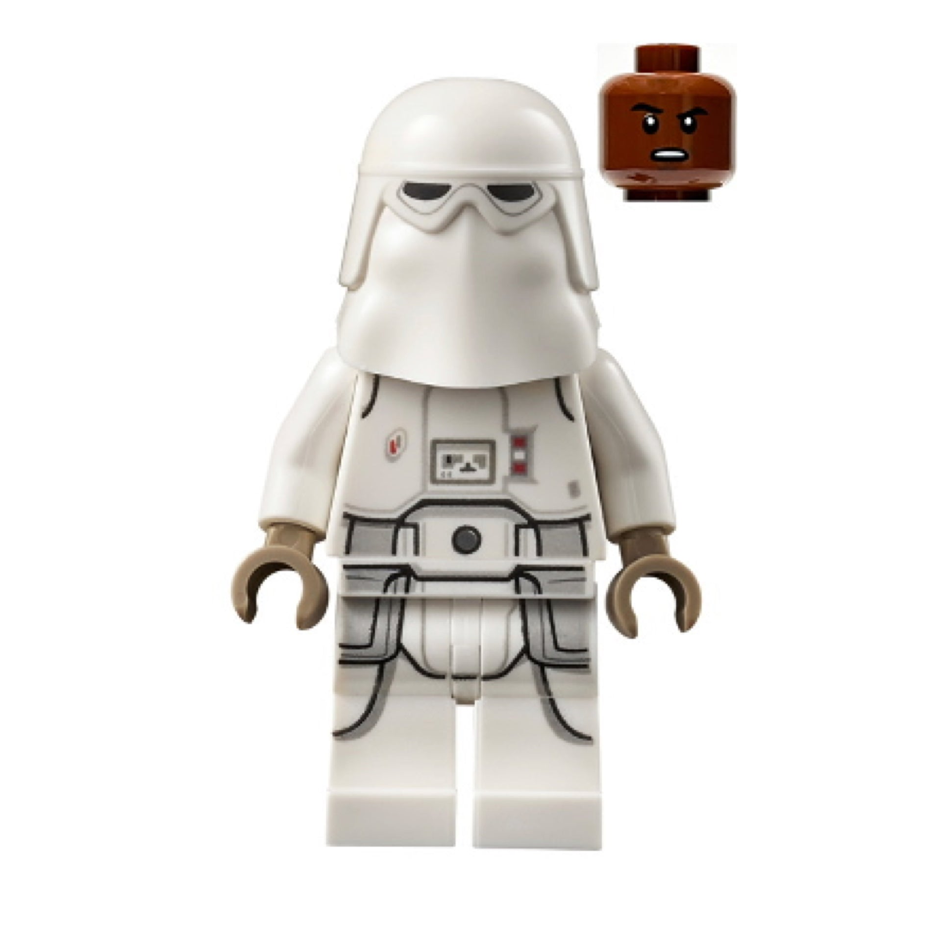Snowtrooper - Male, Printed Legs, Dark Tan Hands, Reddish Brown Head, Grimace Item No: sw1179