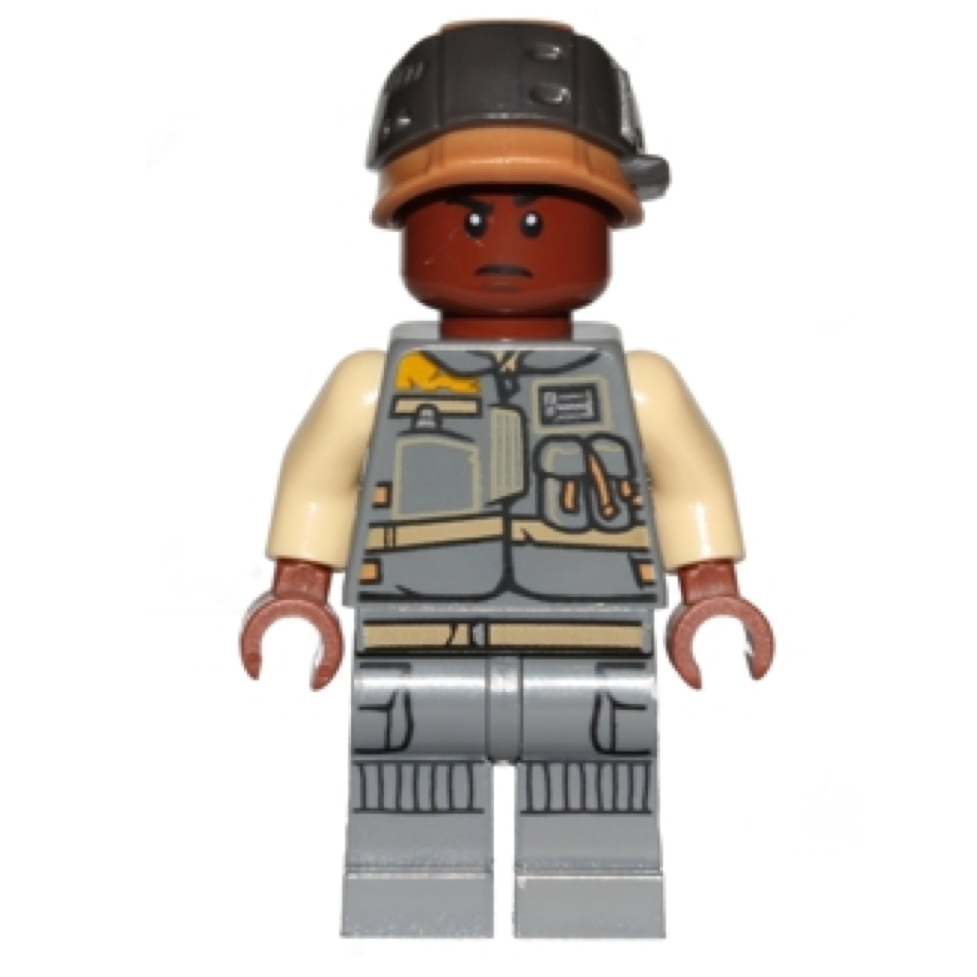 Rebel Trooper - Reddish Brown Head, Helmet with Pearl Dark Gray Band (Corporal Tonc) Item No: sw0806
