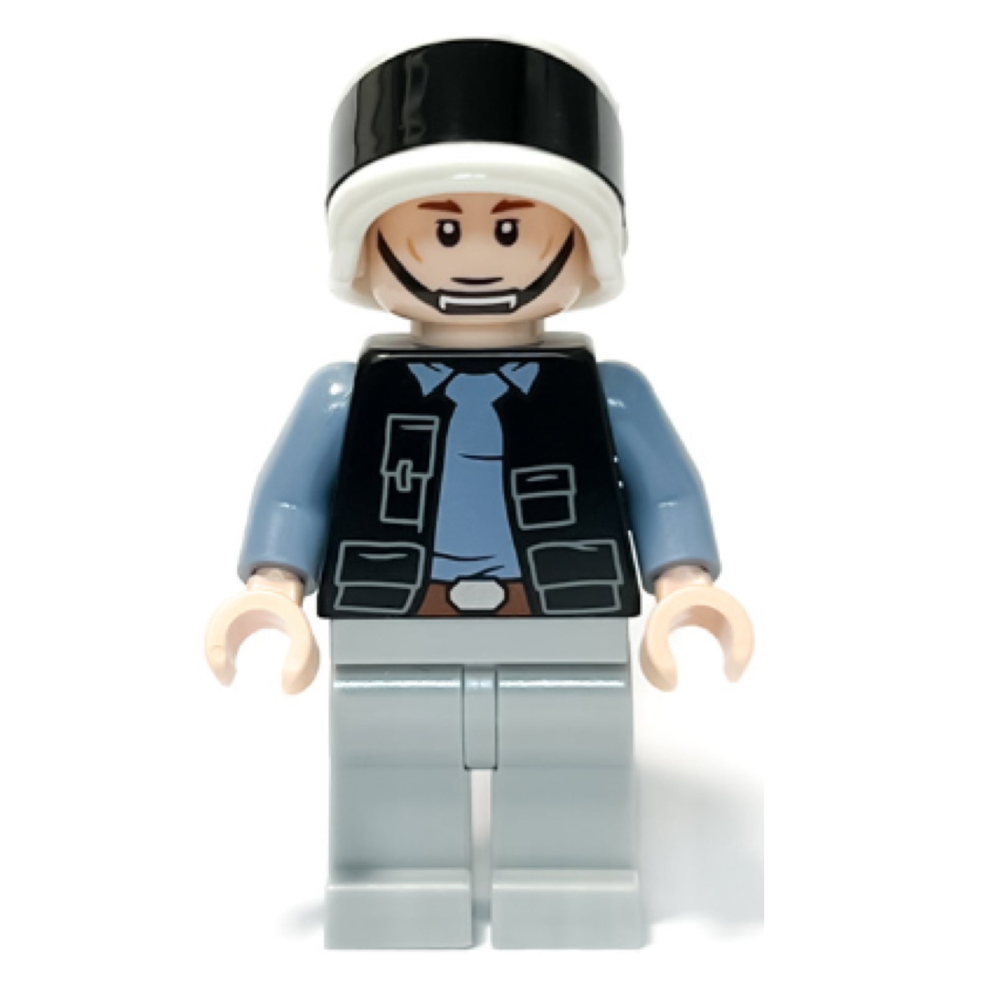 Rebel Fleet Trooper - Male, Vest with Pockets, Black Neck, Reddish Brown Eyebrows Item No: sw1285
