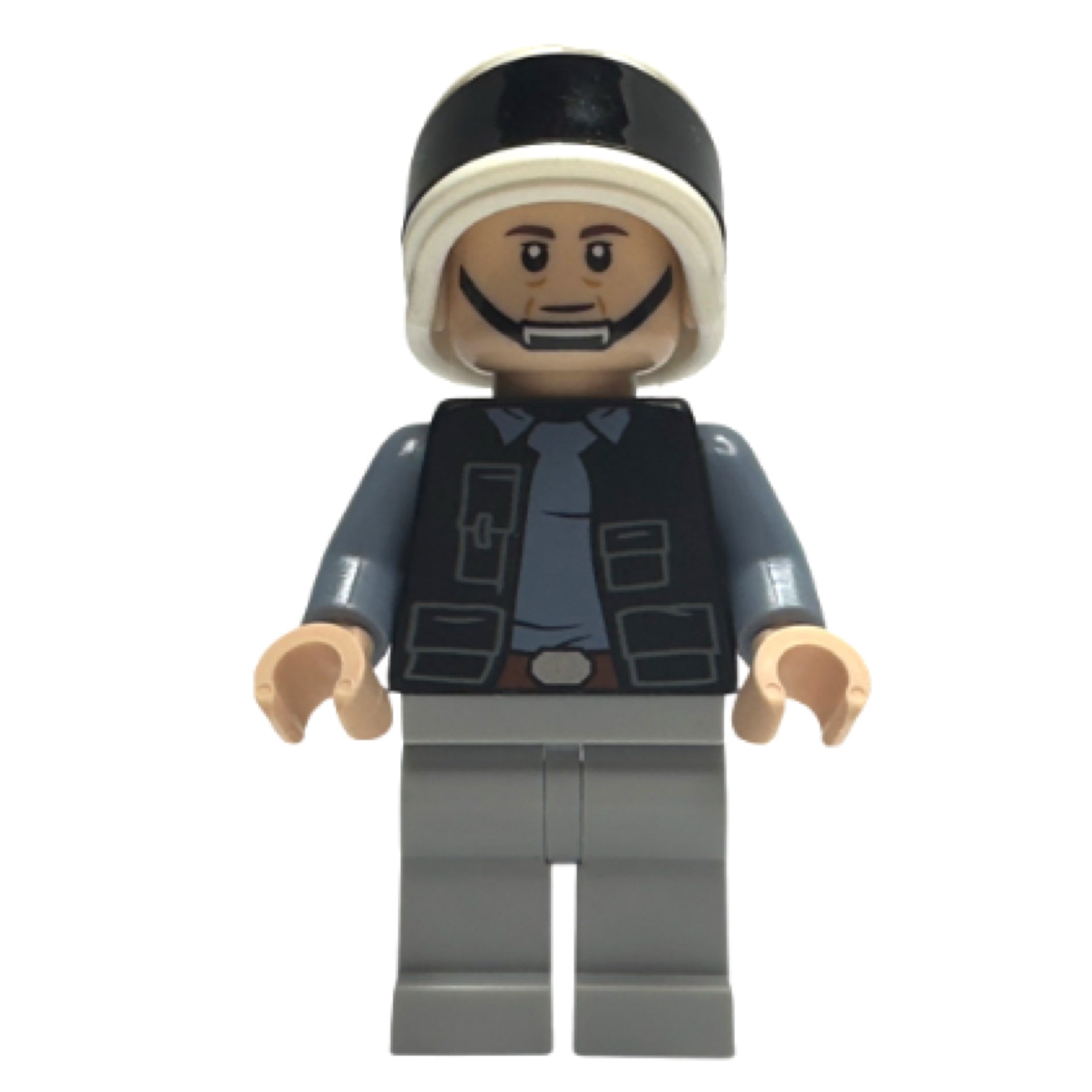Rebel Fleet Trooper - Male, Vest with Pockets, Black Neck, Dark Brown Eyebrows Item No: sw1391