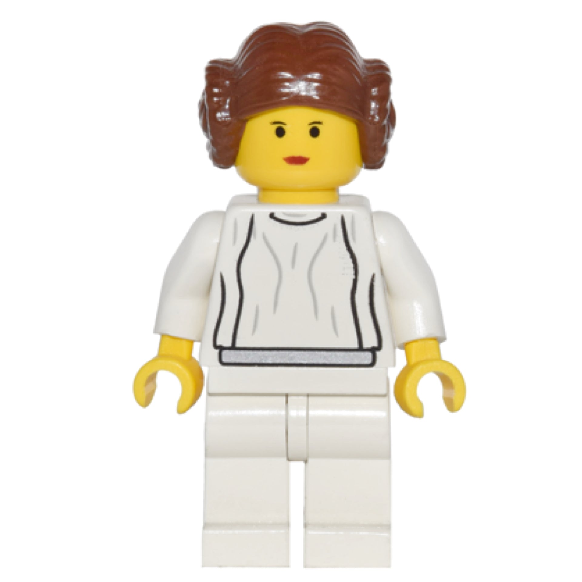 Princess Leia - White Dress, Simple Belt, Yellow Head and Hands Item No: sw0026