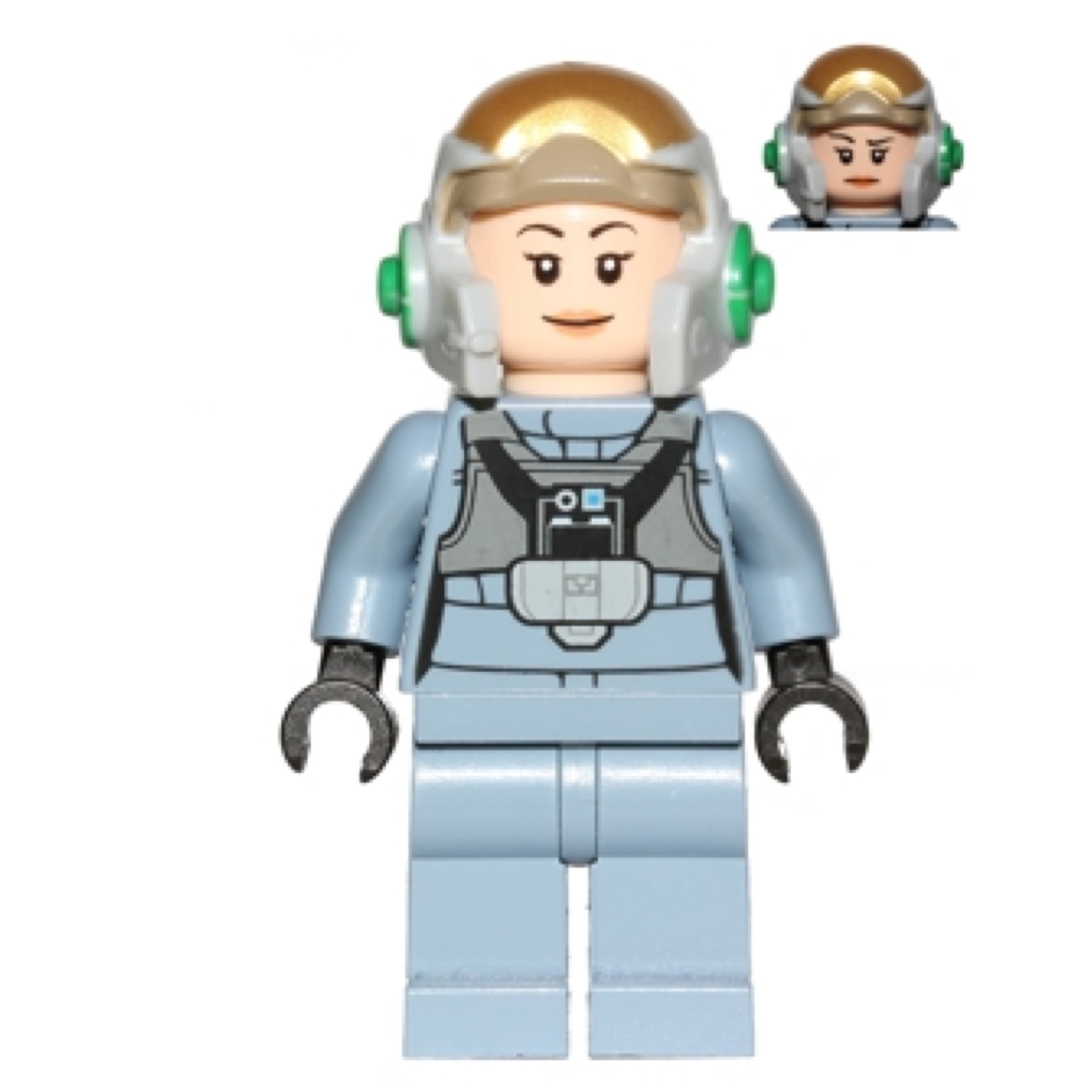 Rebel Pilot A-wing (Open Helmet, Sand Blue Jumpsuit, Female) Item No: sw0743