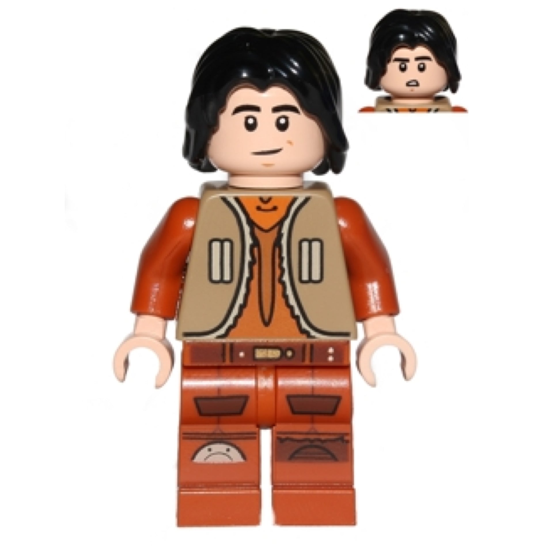 Ezra Bridger - Dark Tan Vest, Hair Item No: sw0574