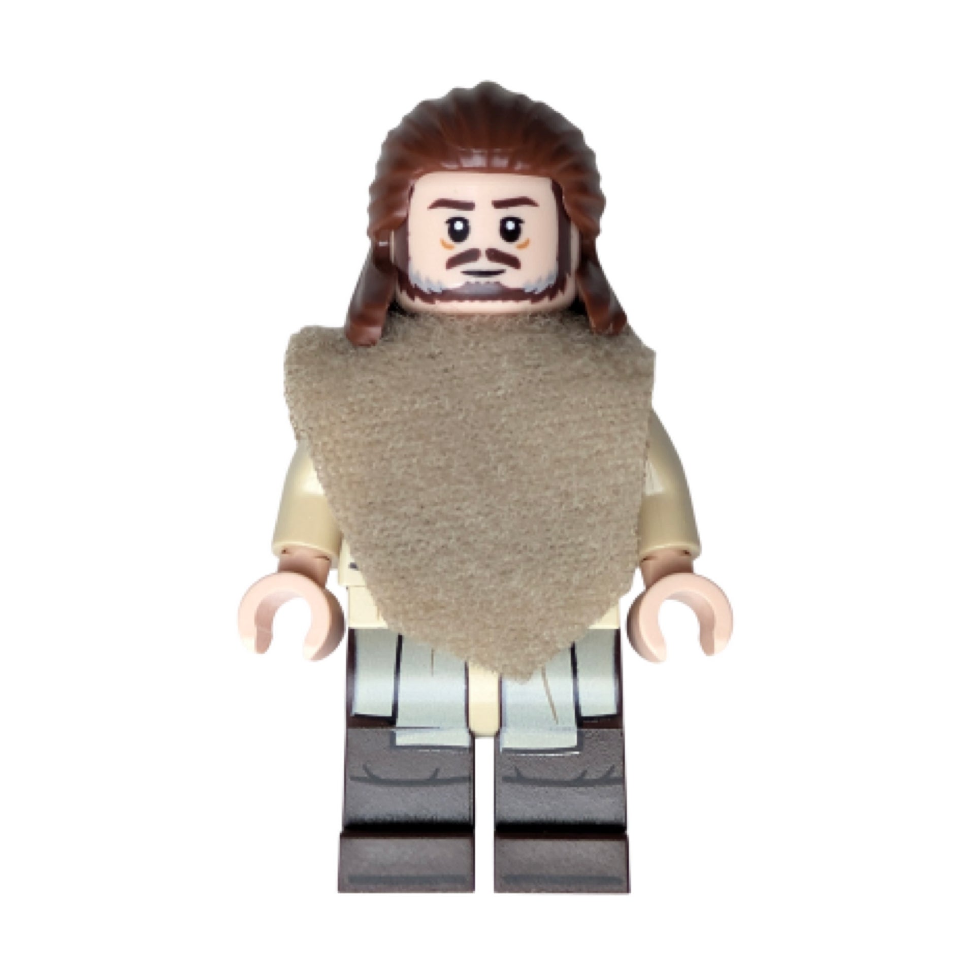 Qui-Gon Jinn - Dark Brown Legs, Poncho, Dark Brown Beard Item No: sw1334b