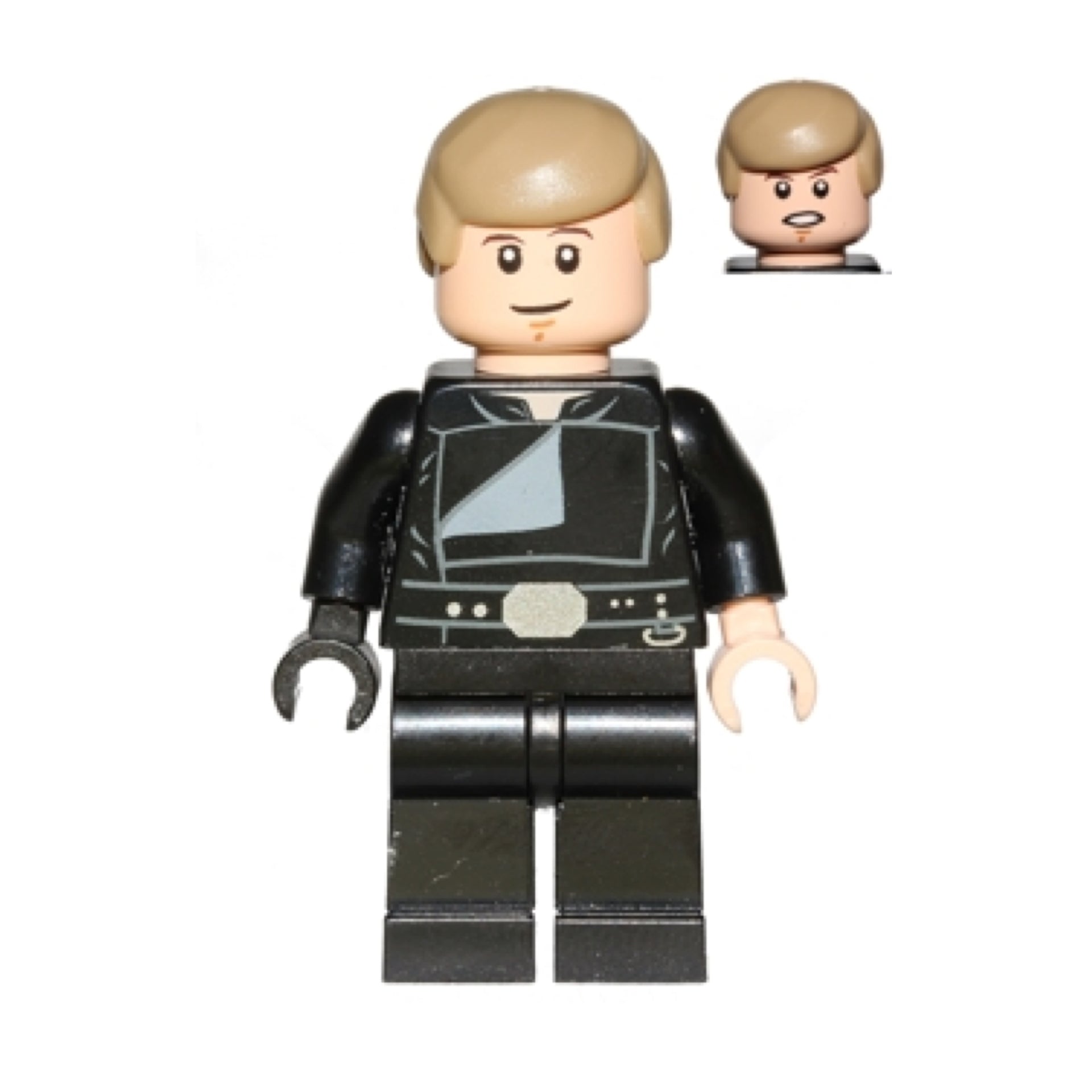 Luke Skywalker (Jedi Master, Endor, Dark Tan Hair, Smile / Open Mouth) Item No: sw0509