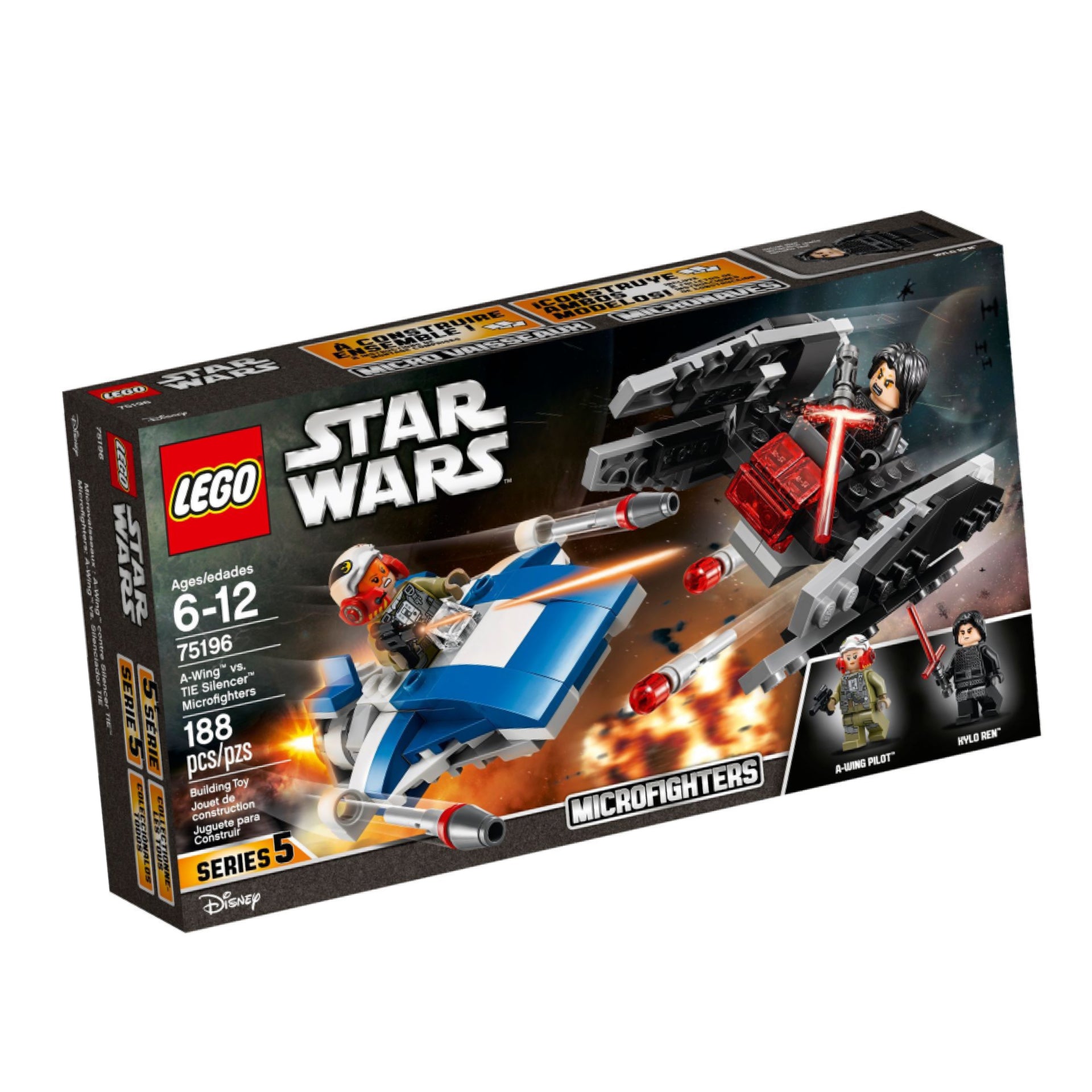 75196 - A-Wing vs. TIE Silencer Microfighters