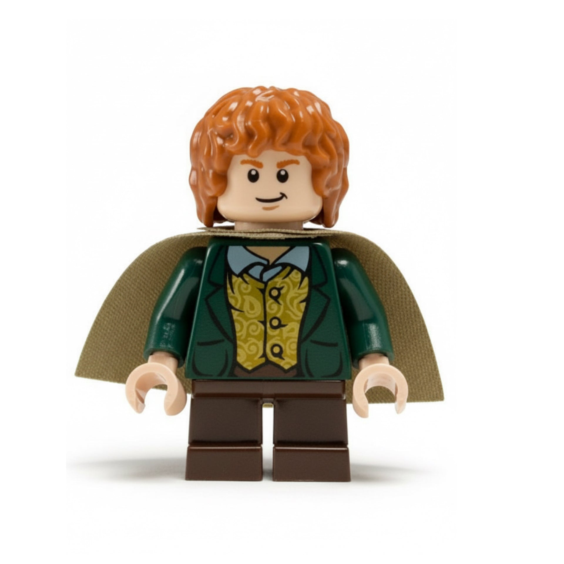 lor016 Meriadoc Brandybuck (Merry) - Dark Green Jacket, Dark Orange Hair