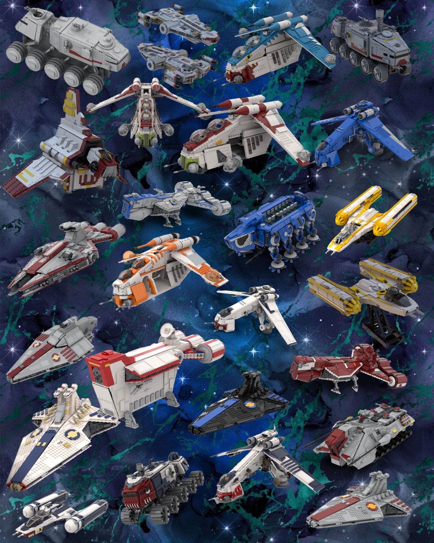SEPTEMBER PROMO REPUBLIC SET PLUS CUSTOM CLONE TROOPER OR JEDI MYSTERY BOX