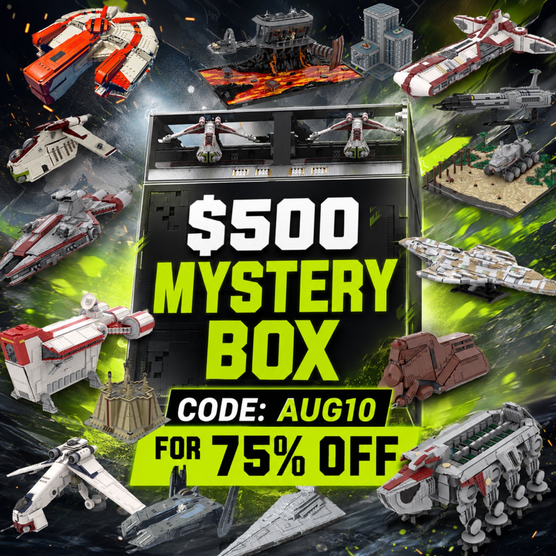 MEGA VALUE BOX - 900+ PIECES GUARANTEED. (PLAYSCALE OR MASSIVE UCS SET GUARANTEED)